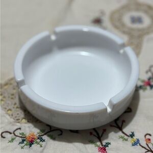Elegant White Milk Glass Ashtray